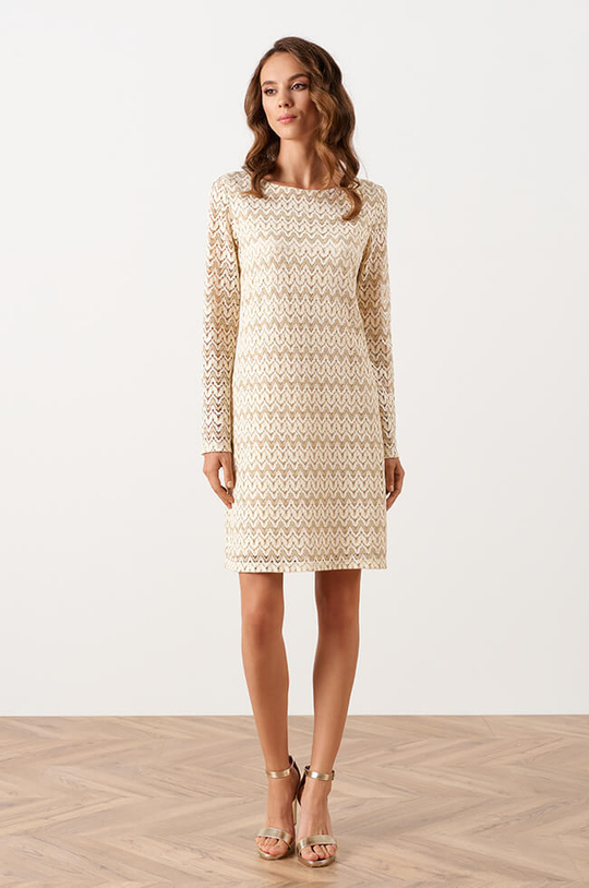 51564 Платье женское (сливочно-золотистый)
