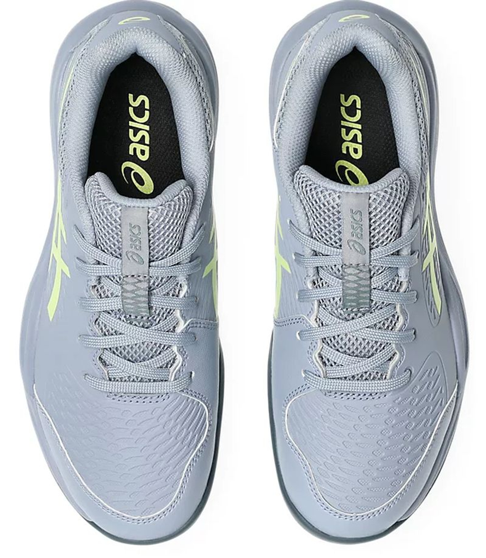 Детские теннисные кроссовки Asics Gel-Resolution X GS - grey blue/pistachio