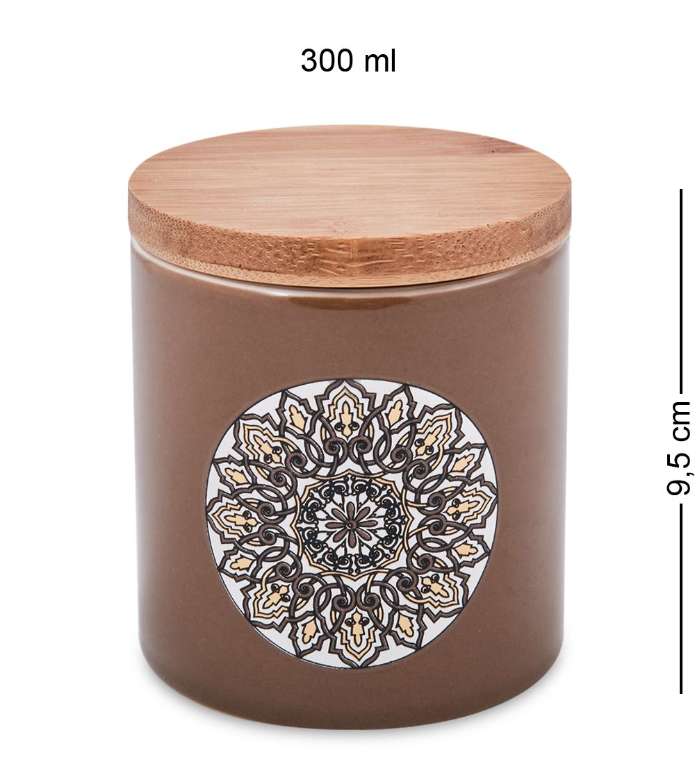 TJ-13/4 Керамическая банка мал. с крышкой из бамбука