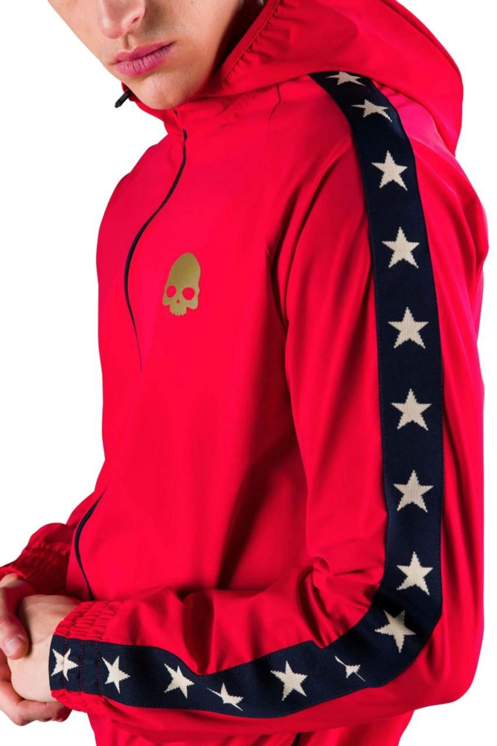 Мужская теннисная кофта Hydrogen Star FZ Hoodie - красный