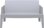 Диван пластиковый двухместный Siesta Contract Box Sofa, серебристый