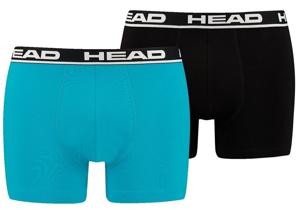 Мужские спортивные боксеры Head Men&#39;s Boxer 2P - sky blue/black combo