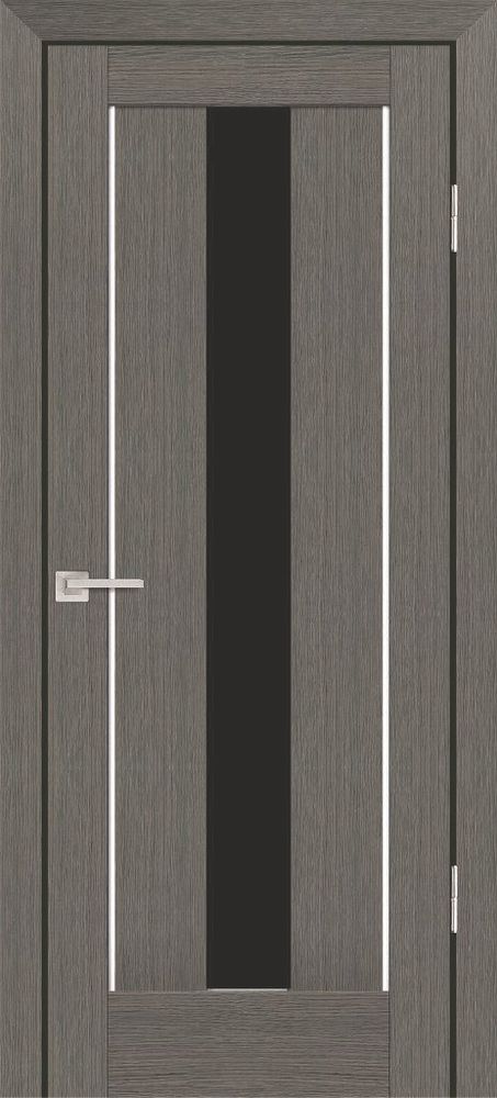 Дверь PS-02 / Цвет Грей Мелинга / черный лакобель / Двери PROFILO PORTE