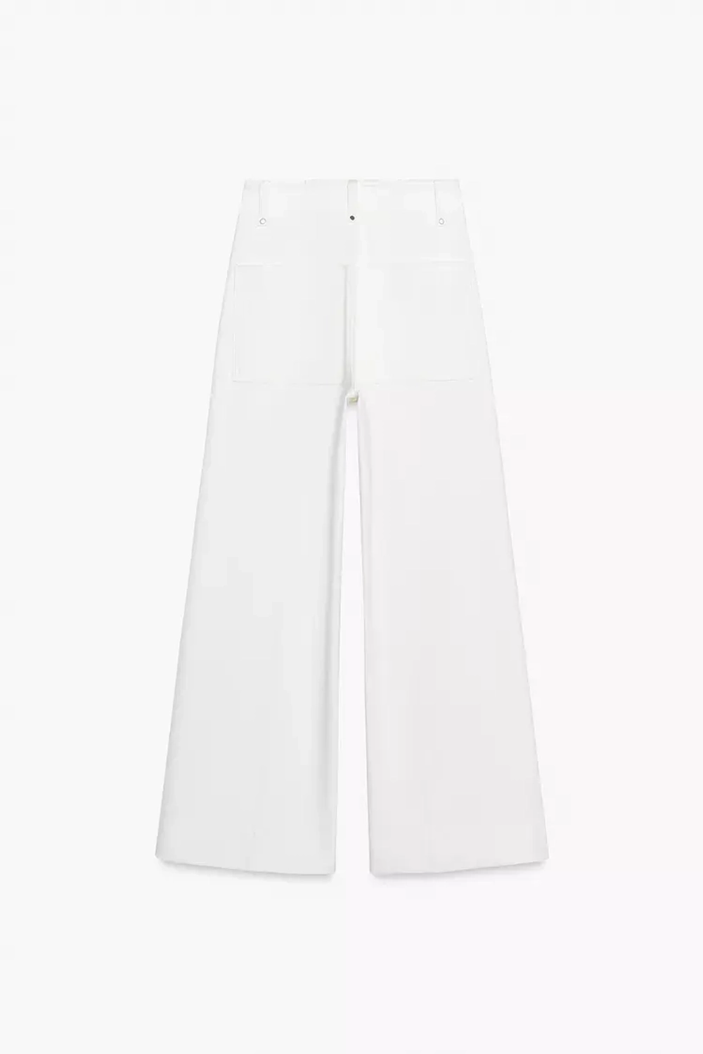 ZARA ДЖИНСЫ WIDE LEG С ВЫСОКОЙ ПОСАДКОЙ — ZW COLLECTION, ЖЕЛТОВАТО-БЕЛЫЙ