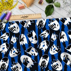 Ткань ниагара белые призраки на полосатом фоне