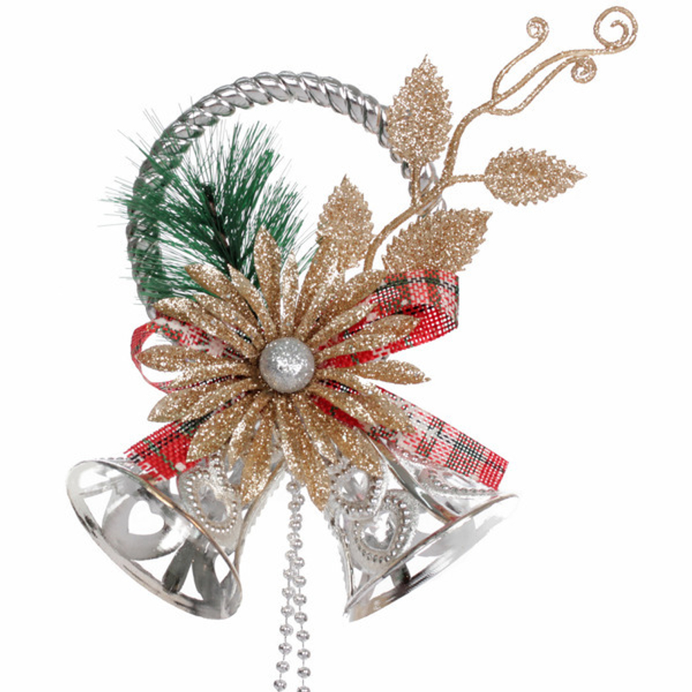 Украшение новогоднее «Звон праздника» 12*30 см, Серебро