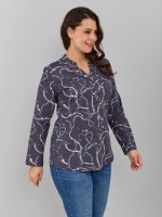 Блузка БЛ-22/серыйремни-цепи