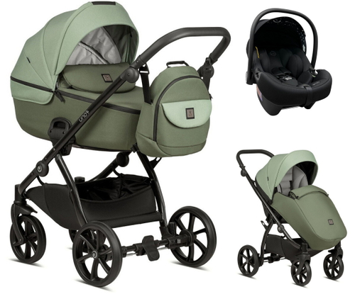 Детская коляска Tutis Uno 5 Plus Earth collection 3 в 1 с автокреслом Elo Lux EduSky Black 1402037 Matcha