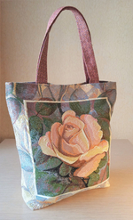 Гобеленовая сумка Роза в квадрате (39х39х12)