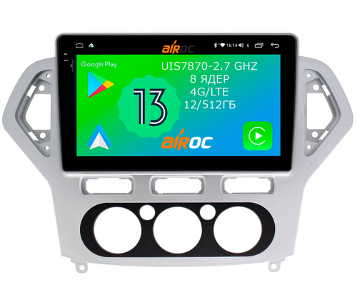 Магнитола для Ford Mondeo 4 2007-2010 - Airoc 2K AU-1708M на Android 13, Быстрейшая, SIM-слот