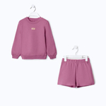 Костюм для девочек (свитшот, шорты) малиновый, р.104 (MINAKU)