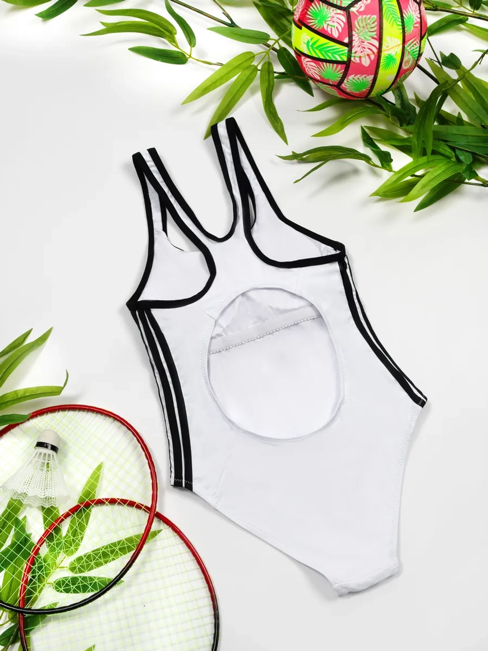 купальник слитный для бассейна спортивный утягивающий