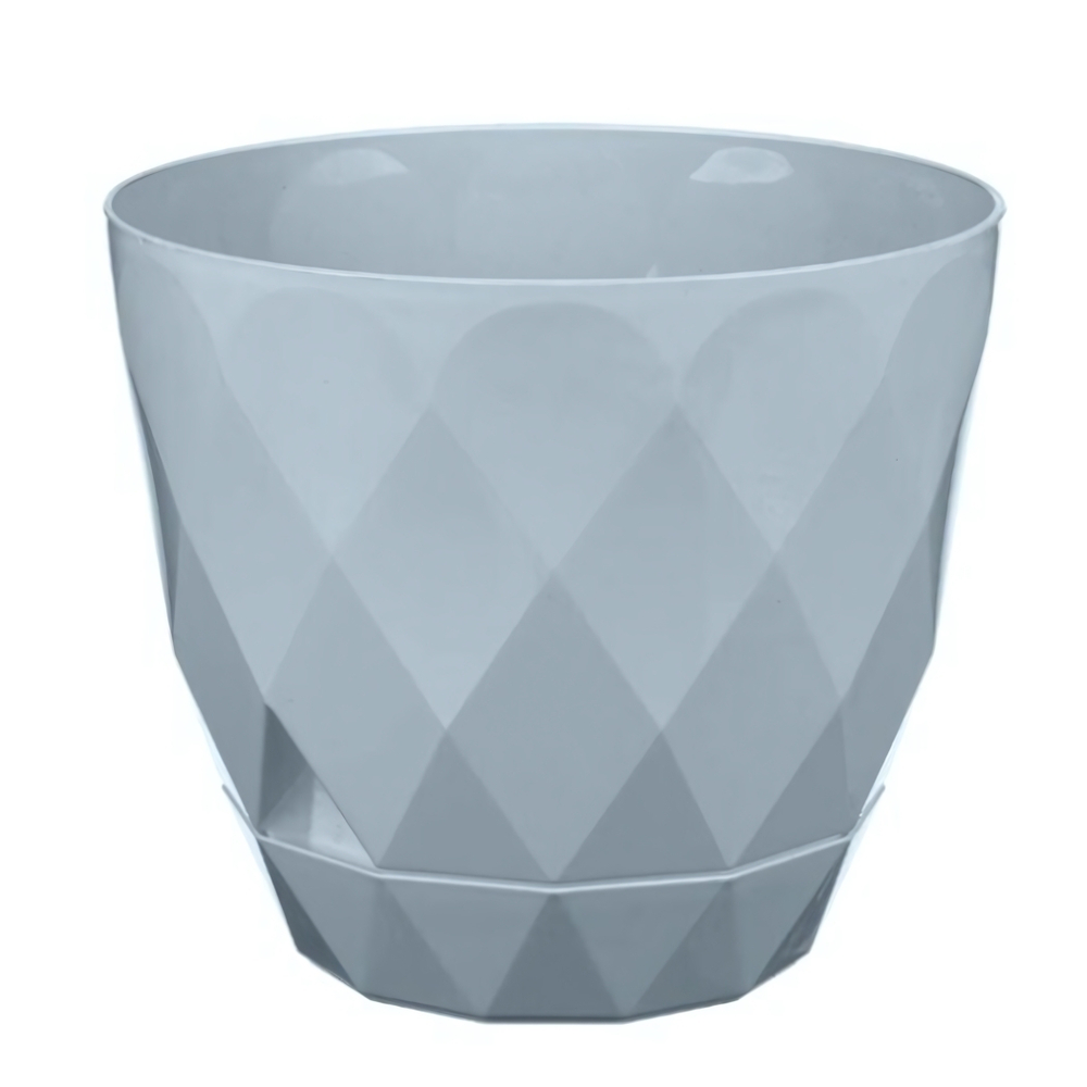 Горшок для цветов Laurel D277 мм, 9,3 л с поддоном (серый)