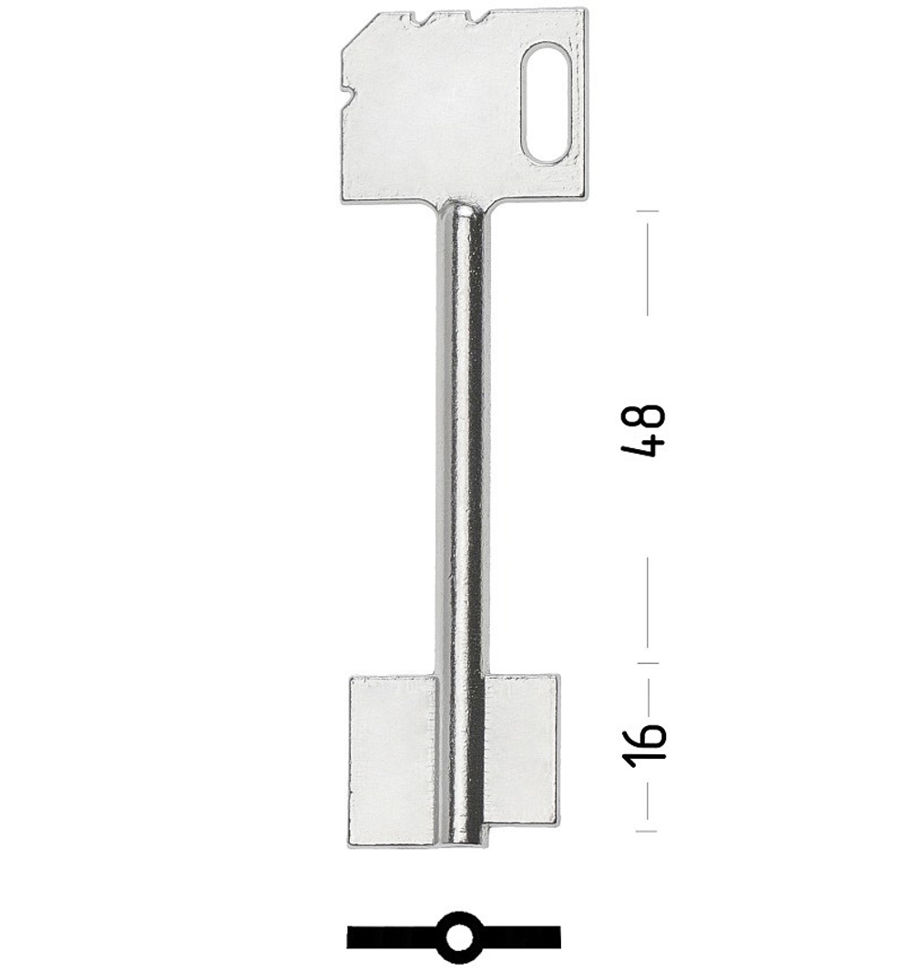 Заготовка сувальдного ключа 10566 MAE2D МАЙЕР-2