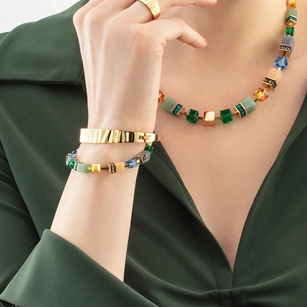 Браслет Coeur de Lion Green-Blue-Peach 3039/30-0551