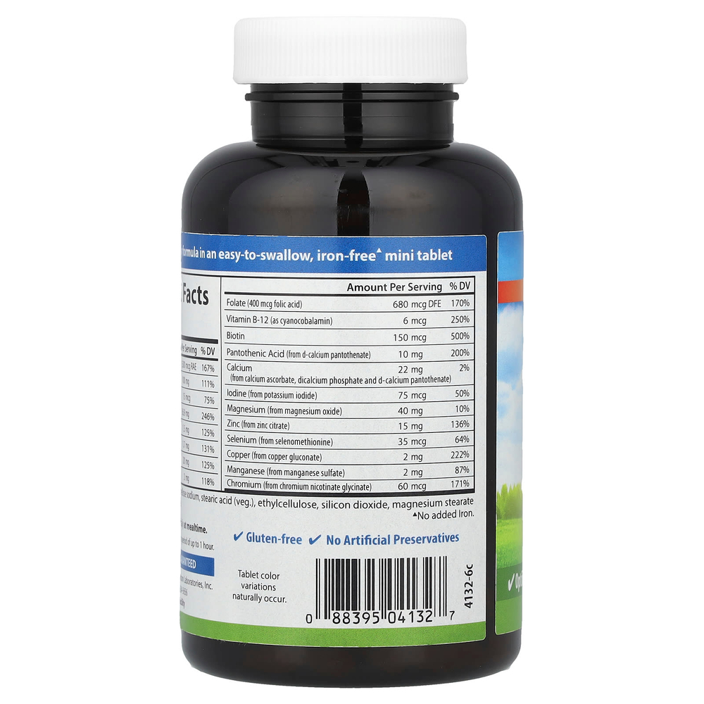 Carlson, Mini-Multi, витамины и минералы, без железа, 180 таблеток