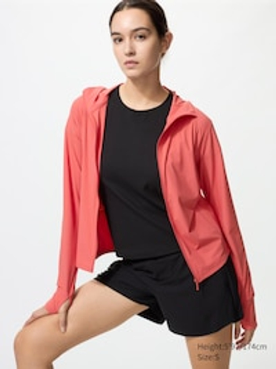 UNIQLO Легкая куртка AIRism Ultra-stretch с защитой от УФ-излучения, красный