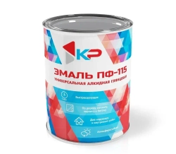 Эмаль ПФ-115 КР быстросохнущая, атмосферостойкая, белая, 0.8 кг / краска по металлу, дереву, кирпичу и бетону, для наружных и внутренних работ