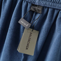 Женские штаны Balenciaga в градиентном голубом цвете с логотипом