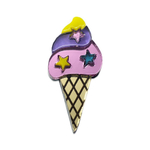 Рожок /Ice cream KINDER, brooch, Color