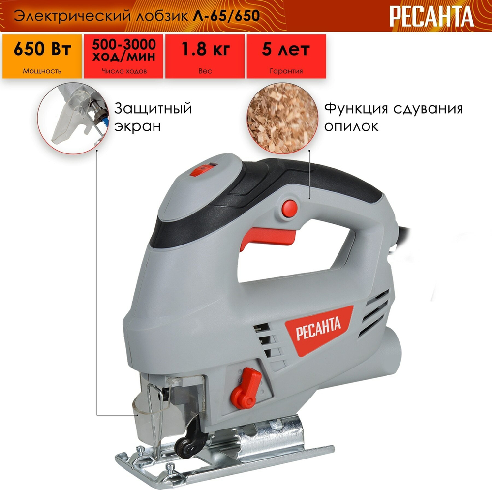 Лобзик электрический РЕСАНТА Л-65/650