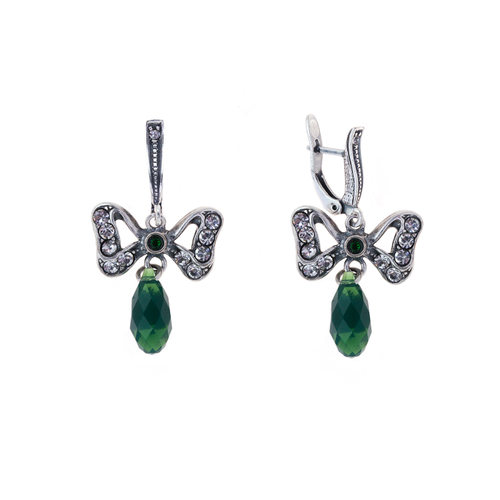 "Милашка" серьги в серебряном покрытии из коллекции "Фаворитка" от Jenavi  с английским замком