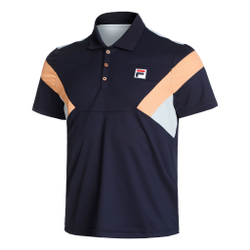 Мужское теннисное поло Fila Adrian Men - Dark Blue, Orange
