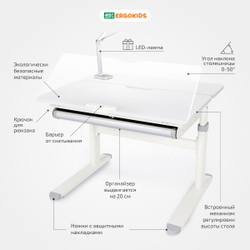 Растущая парта Ergokids Compas ТН-308
