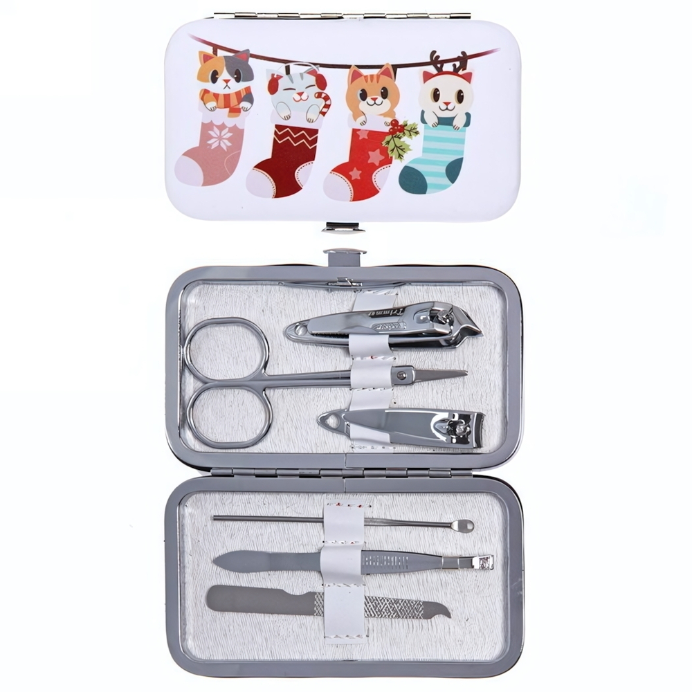 Набор для маникюра в футляре 6 предметов «New Bon Salon - Котята Дэйва»,11*6,5см