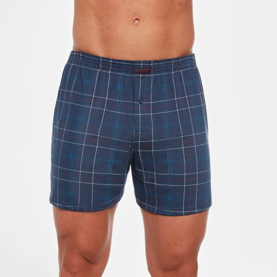 Трусы мужские семейные Cornette Comfort тёмно-синие в белую клетку 002/268