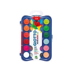 Сухая акварель в таблетках 24 цвета, с кистью