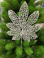 Ветка декоративная Папоротник белый 36x22x0,4см 89526