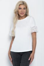 Блуза Натэлла (молочная) Б11134 LT Collection
