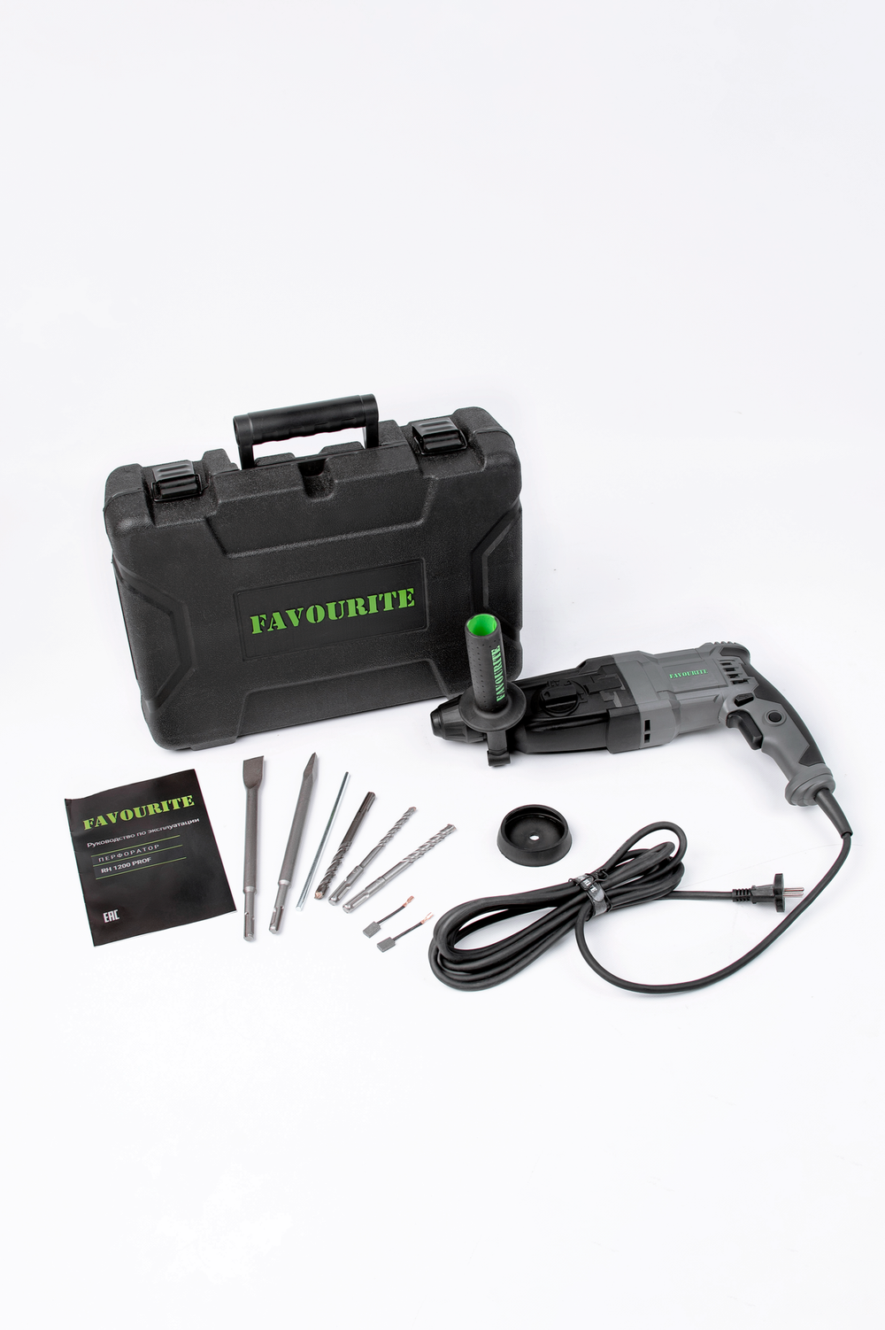 Перфоратор FAVOURITE RH 1200 1200Вт, 3реж, 3,2Дж, SDS+ 0-4600уд/мин, 0-1100об/мин (104101200)