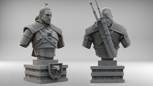 Геральт Ведьмак Geralt of Rivia witcher bust Коллекционная Фигурка Аниме