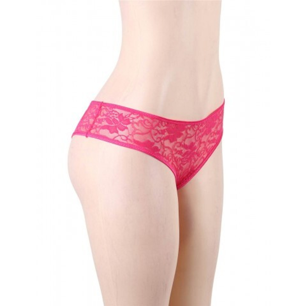 Кружевные трусики с доступом, розовые, XS-S
