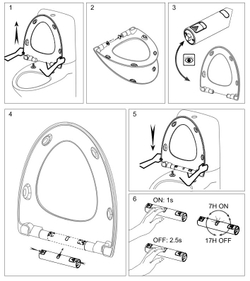 Подсветка для сиденья Jacob Delafon Nouvelle Vague (доп.опция) E20915-CP схема установки