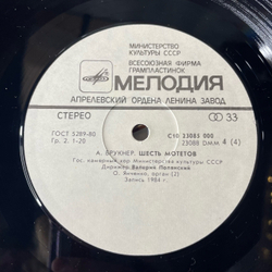 Винтажная виниловая пластинка LP А. Брукнер, А. Шнитке, Мотеты, Симфония № 2 (СССР 1987)