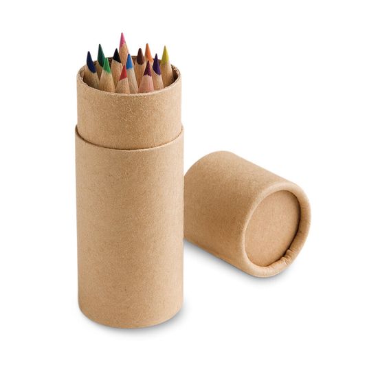 CYLINDER. Коробка с 12 цветными карандашами
