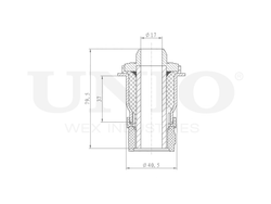 Сайлентблок задний переднего подрамника UNIO RMP-20482