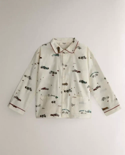 ZARA HOME ДЕТСКАЯ ПИЖАМА С ПРИНТОМ "ГОНЧАЯ СОБАКА", СВЕТЛО-БЕЖЕВЫЙ