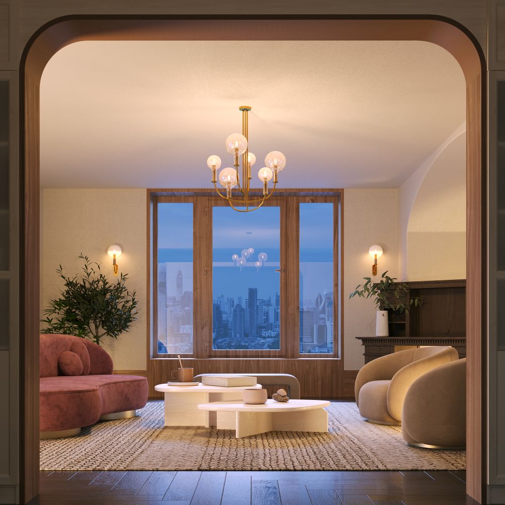 Люстра на штанге Maytoni   MOD333PL-06BS1