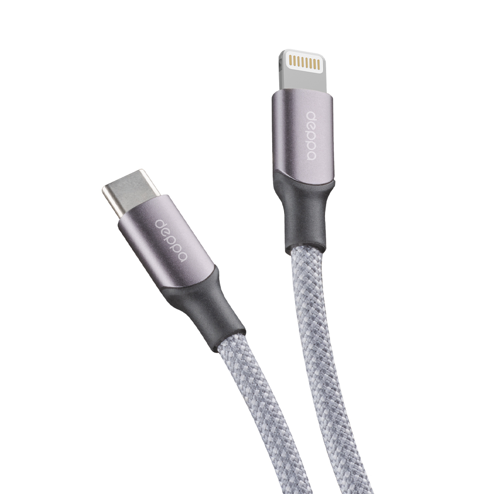 Дата-кабель Magneto, USB-C - Lightning, 1.5м, 3A, 27Вт, серый