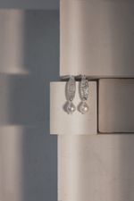 Серьги Лист вытянутые с ретикуляцией