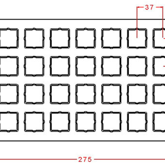 889 | Форма для шоколадных конфет &quot;Коробка подарка&quot; (275х175 мм)