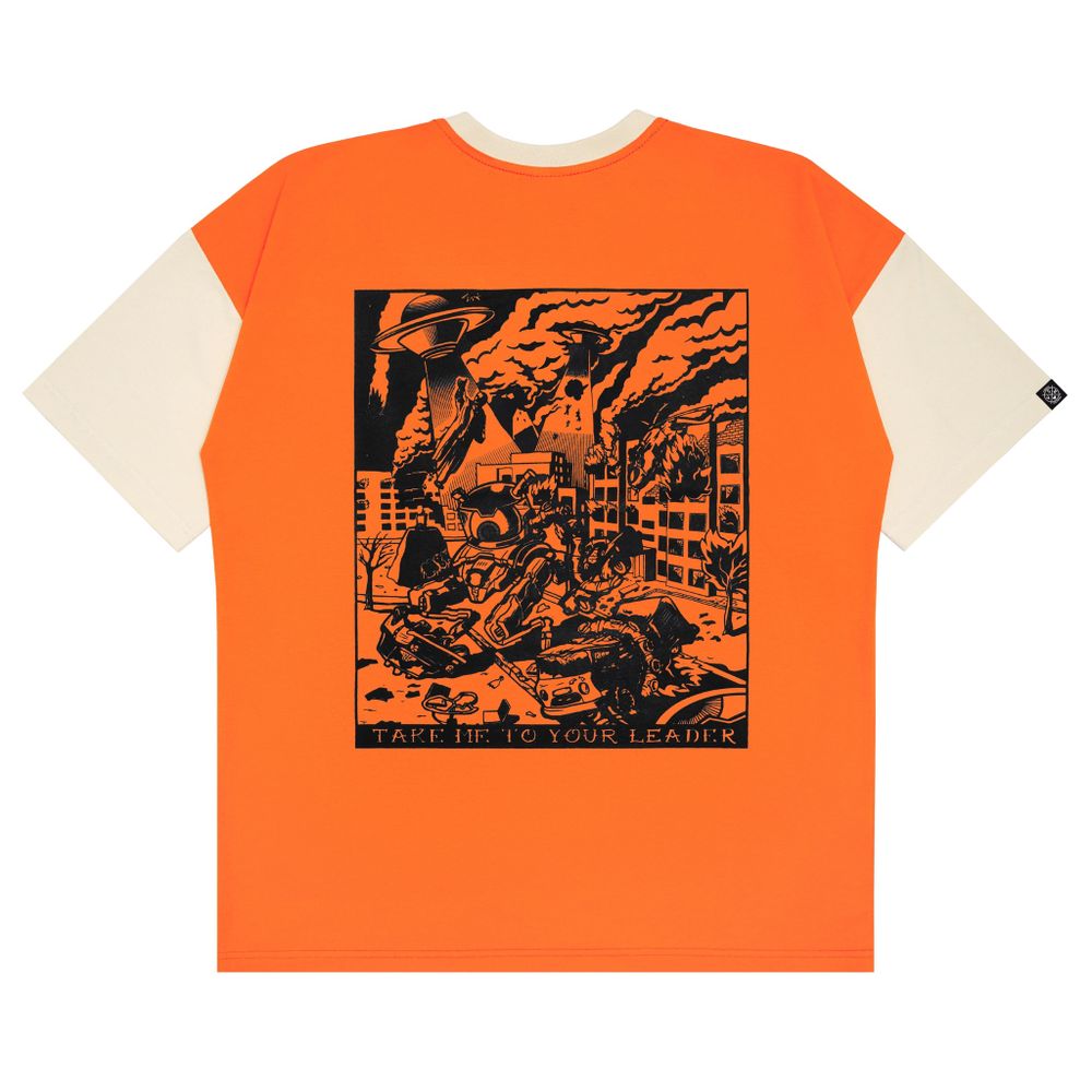 Футболка Hook Лидер колорблок какао оранж