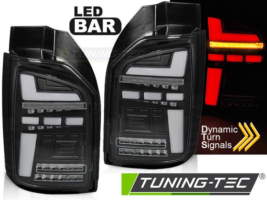 Задние фонари LED BAR BLACK SEQ для VW T6/T6.1