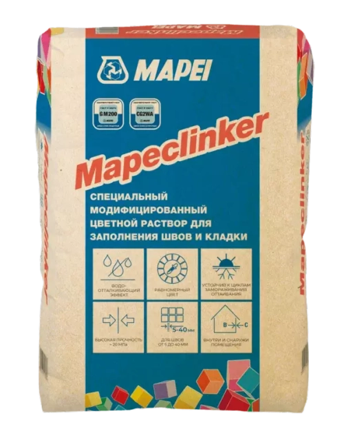 Цветная смесь для заполнения швов и кладки Mapei MAPECLINKER 123 (Античный Белый), 25 кг.