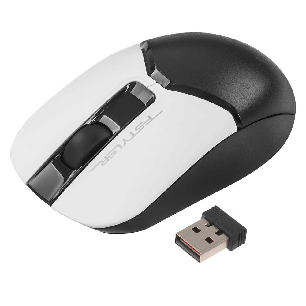Мышь A4Tech Fstyler FG12 белый/черный беспроводная
