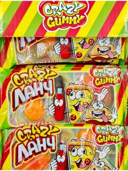 Мармелад Crazy Ланч ассорти ( 36шт по 15гр)